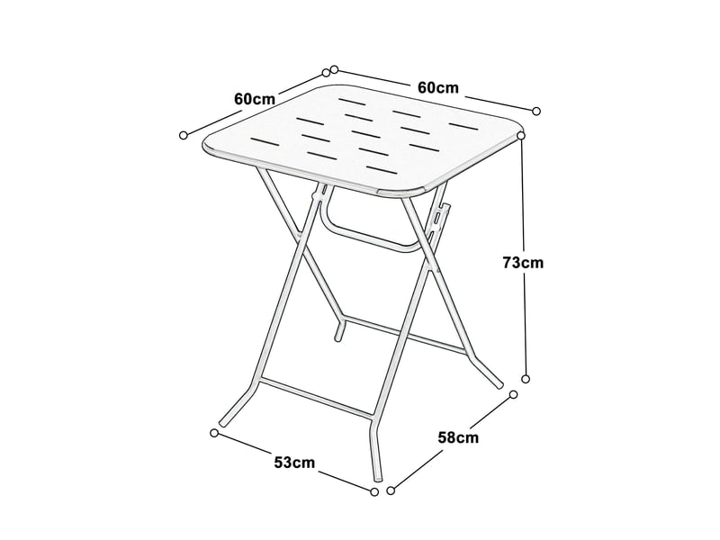  Salon de jardin bistrot pliant 3 pièces 60 x 60 cm – vert – acier e-coating, table et 2 chaises pratiques  - Conforama C