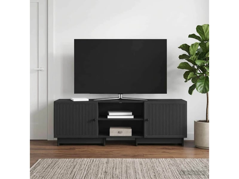 Meuble tv - banc tv - meuble de rangement 150 x 31 x 50 cm noir bois d’ingénierie  - Conforama B