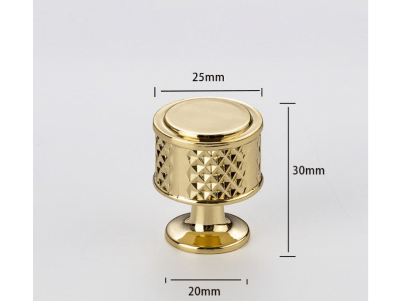 Lot de 3 boutons dorés pour meubles, boutons pour tiroirs à un seul trou, boutons dorés pour portes d'armoires - Conforama B
