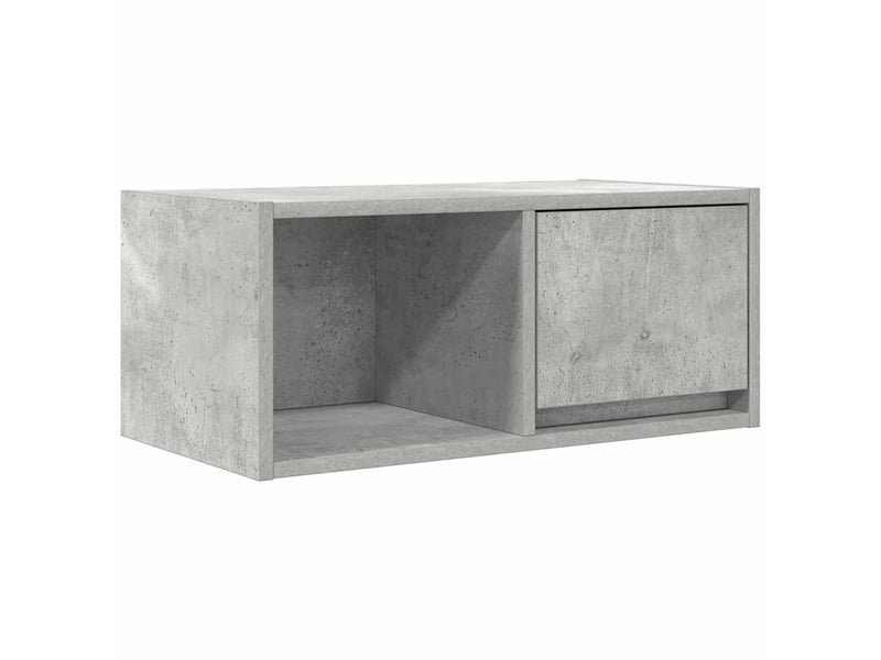  Meuble tv - banc tv - meuble de rangement gris béton 60x31x25,5 cm bois d'ingénierie  - Conforama A