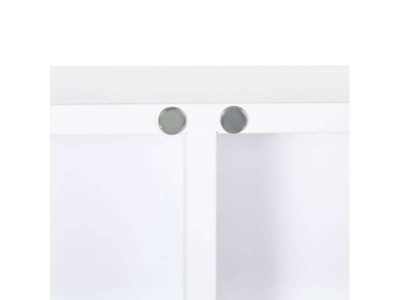  Armoire à pharmacie murale 55x18x60 cm blanche en acier, 2 portes verrouillables avec 6 étagères  - Conforama D