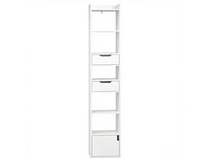 Bibliotheque coloris blanc 6 étagère(s) <strong>FLORAGRACE</strong> <strong></strong> - 24 cm x 181 cm