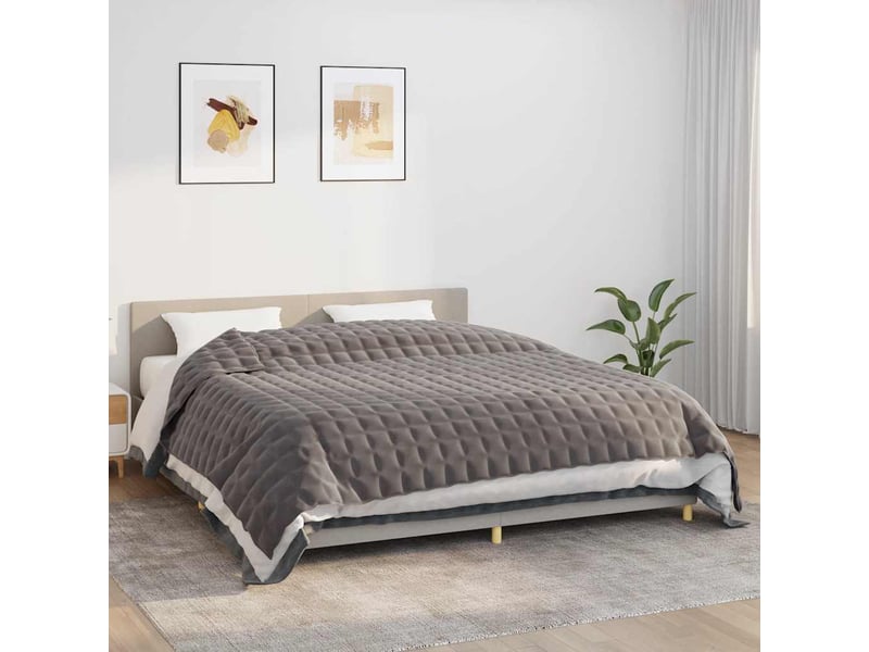 Couverture lestée adulte gris 220x260 cm 15 kg tissu shl79247 - Conforama B