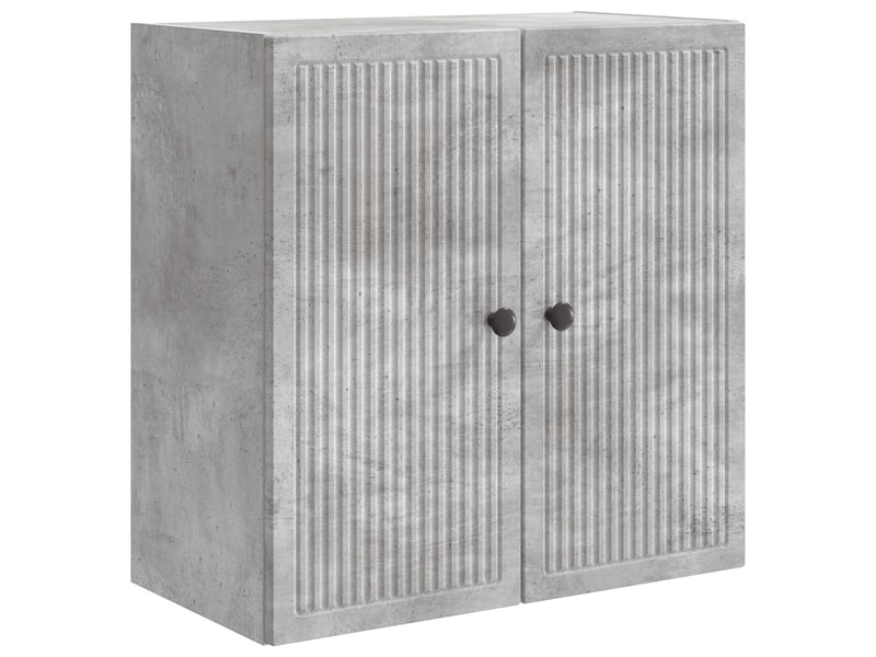  Armoire murale salon, meuble de rangement gris béton 59x31x60 cm bois d'ingénierie shl3617  - Conforama A
