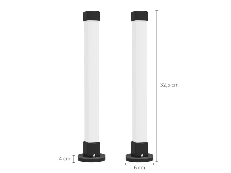  Ensemble de lampes de table avec télécommande bluetooth, synchronisation musicale et minuterie, blanc  - Conforama E