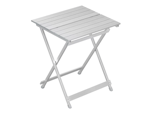 Table de jardin pliante extérieure en aluminium argenté 47x50,5x59,5 cm