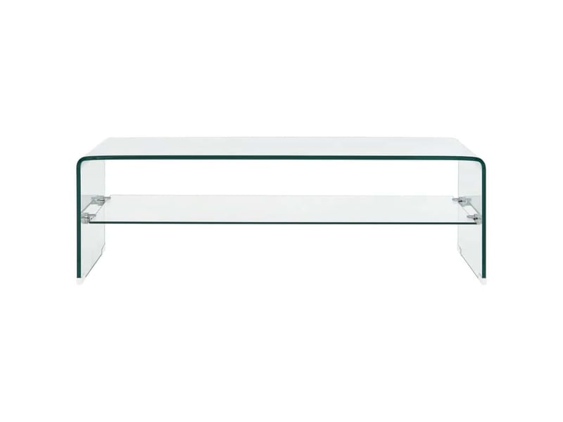 Table basse | table de salon clair 98x45x31 cm verre trempé shl1237  - Conforama D