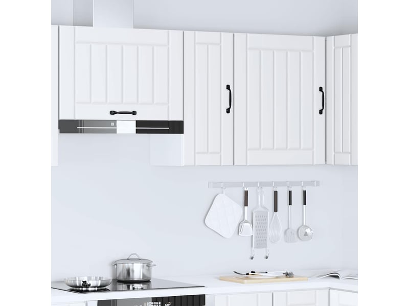 Meuble de rangement, armoire murale de cuisine lucca blanc bois d'ingénierie shl4942 - Conforama C