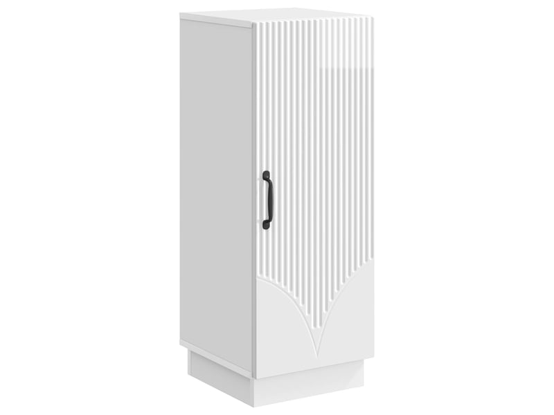 Buffet - bahut - meuble de rangement blanc brillant 33 x 34,5 x 87 cm bois d'ingénierie - Conforama A