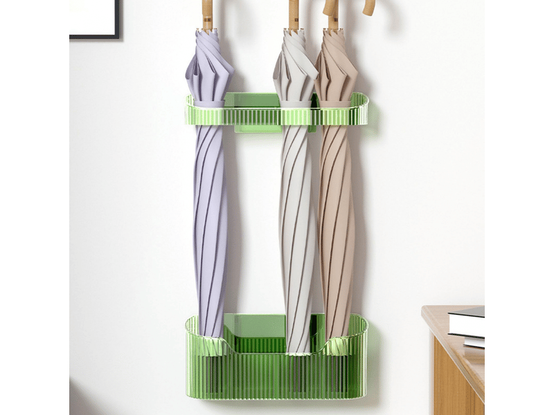  Porte-parapluie mural, support de rangement pour parapluies longs et courts, organisateur peu encombrant pour la maison et l'intérieur  - Conforama C