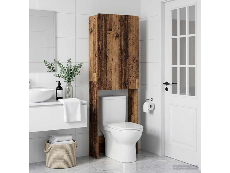 Armoire de toilette, meuble de toilette zwolle bois ancien 66x25.5x190 cm - Conforama B
