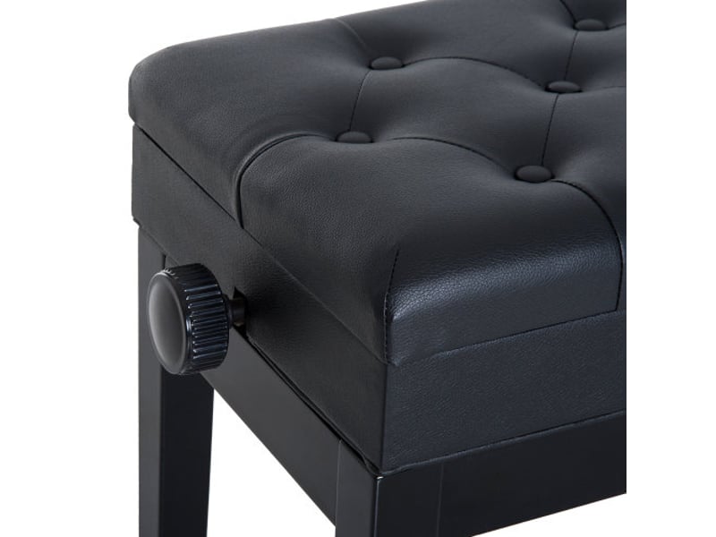  Banquette de piano réglable en hauteur avec rangement, 54,5 x 33 x 48-58 cm  - Conforama E