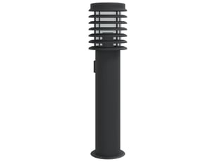 Lampadaire d'extérieur avec sortie 60 cm acier inoxydable noir 02_0042530