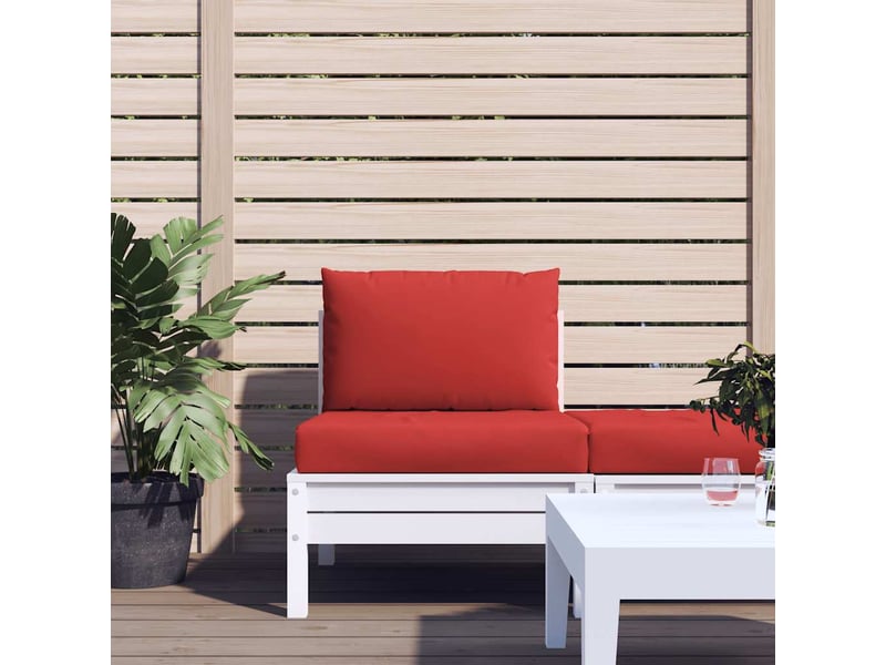  Lot de 2 coussins de palette, coussins de canapé rouge tissu oxford cf59618  - Conforama B
