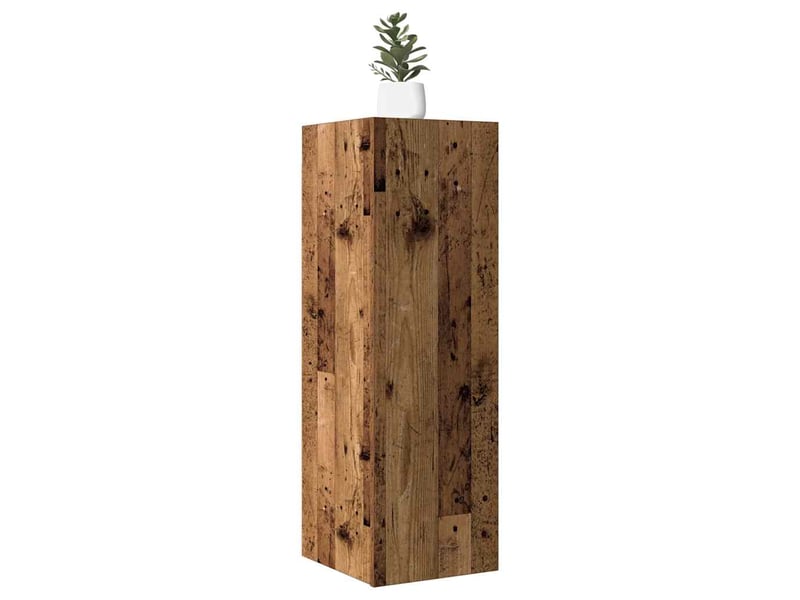  Lot de 2 meuble tv bas salon vieux bois 30,5x30x90 cm bois d'ingénierie  - Conforama B