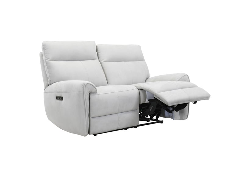  Canapé relax motorisé 2 pl en tissu microfibre gris clair – connor  - Conforama A