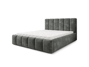 Lit coffre 200x200 cm MASSENO coloris gris