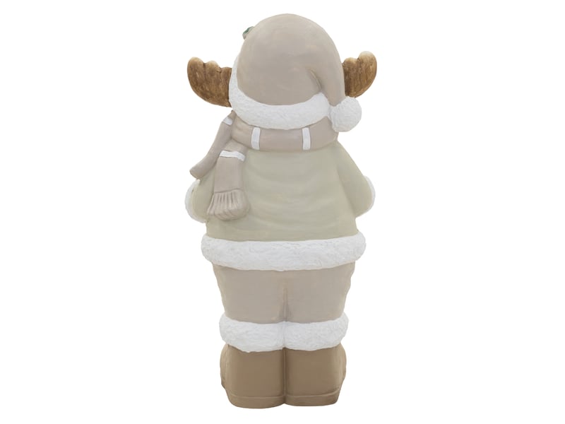  Ecd germany figurine d'élan de noël avec éclairage led, décoration d'intérieur renne avec bonnet écharpe et panneau welcome, 76 cm, fonctionne à piles, statuette décorative en magnésie, marron-blanc ECD Germany GmbH - Conforama C