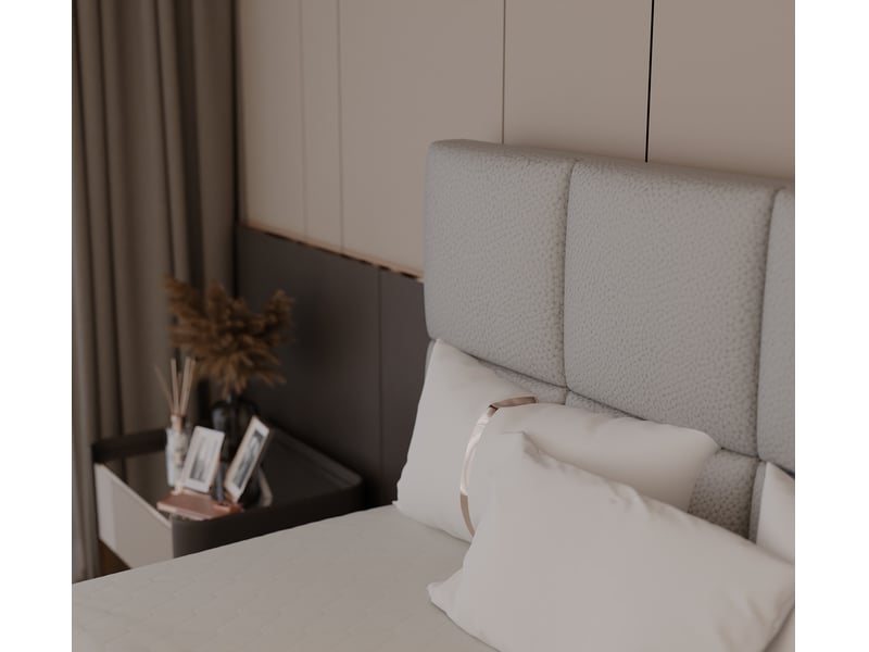 Lit coffre magnus - 140x200 cm - avec matelas et surmatelas - éco-cuir - gris MAGNUS - Conforama D