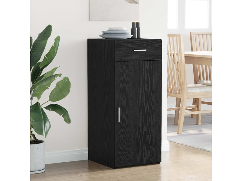 Buffet - armoire de rangement avec tiroir chêne noir 40 x 42,5 x 93 cm - Conforama D