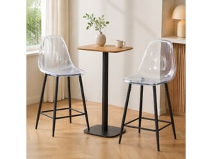 tabouret de bar  <strong>HAUSS SPOLE</strong>  - noir hauteur d'assise 65 cm vendu Par paire