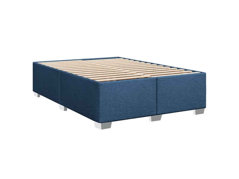  Lit double- lit adulte -  cadre de lit sans matelas bleu 140x190 cm tissu  - Conforama B