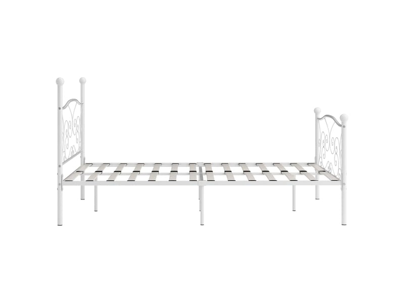  Lit double - lit adulte - cadre de lit sans matelas avec sommier à lattes métal 120x200cm  - Conforama D