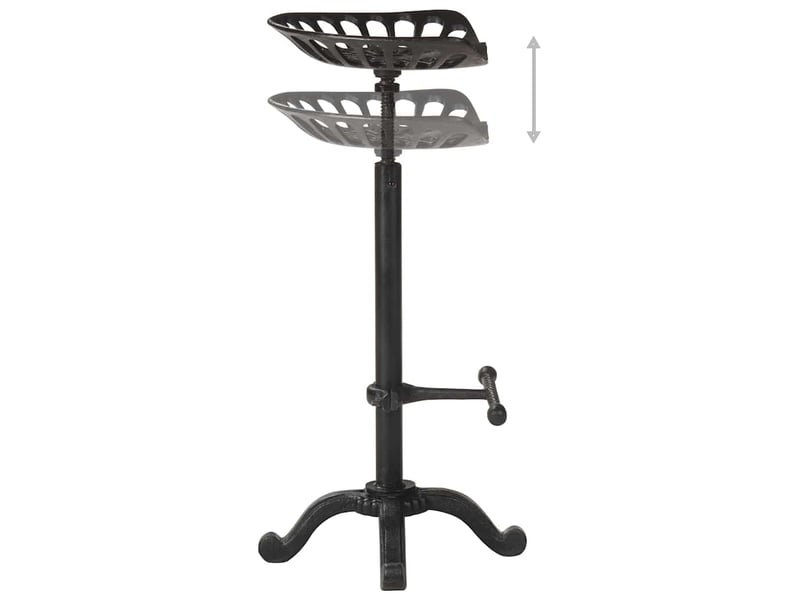  Tabouret de bar, chaise de bar noir fonte  - Conforama C