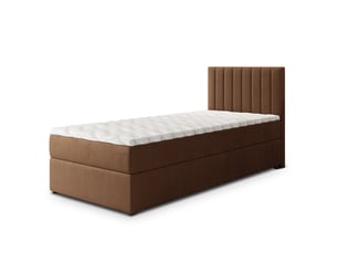 Lit avec rangement 100x200 cm <strong>MASSENO</strong> <strong></strong> coloris marron