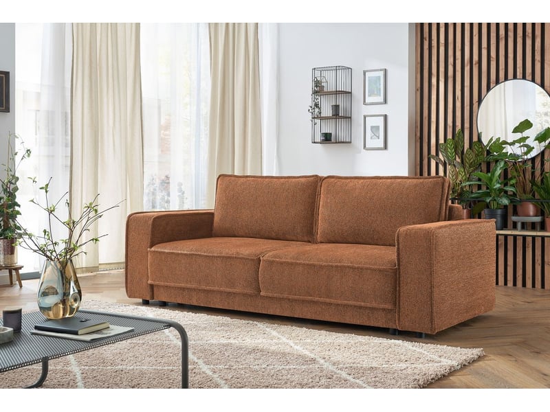  Bobochic canapé droit convertible coffre emile orange EMILE - Conforama B
