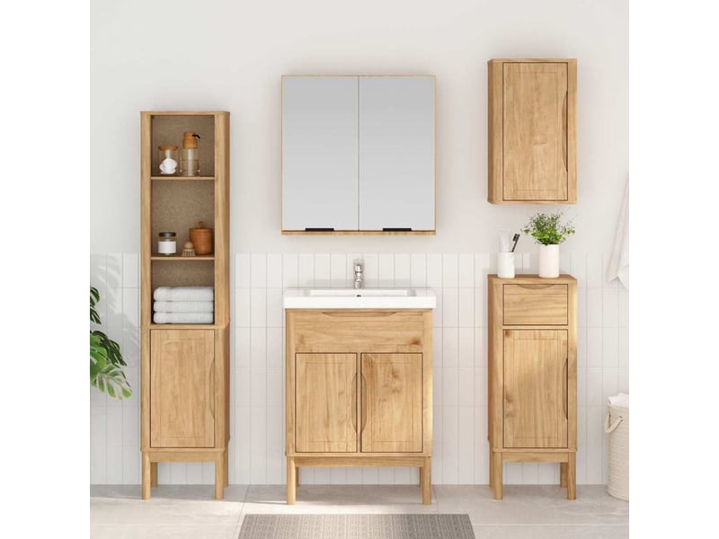  Armoire murale de salle de bain, cabinet de salle de bain avec étagère floro marron cf65176  - Conforama B