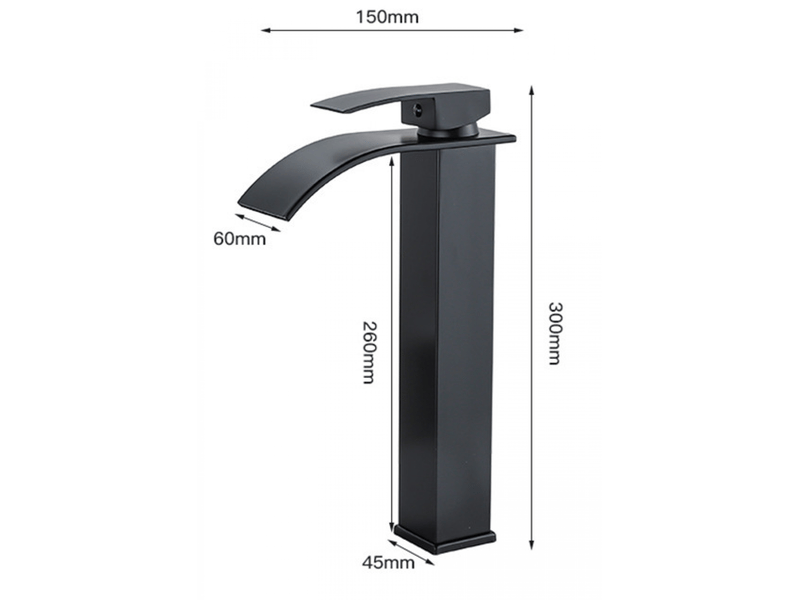  Mitigeur d'évier cascade chaude et froide réglable, robinet de salle de bain cascade, hauteur 30 cm (or) - xjd001139zls XJD001139ZLS - Conforama E