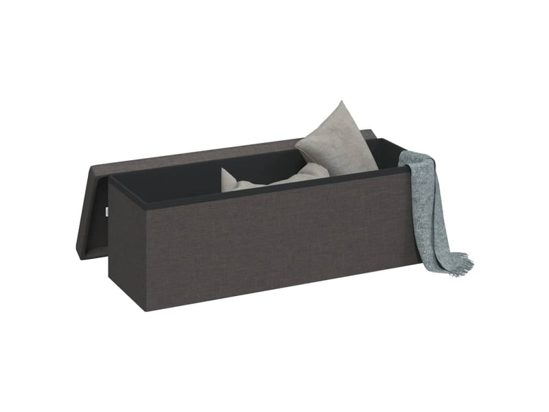  Banc chambre, banc de rangement pliable gris foncé faux lin  - Conforama D