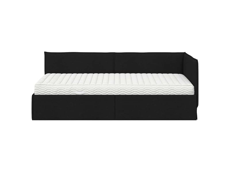  Lit adulte, lit simple, cadre de lit d'angle avec matelas 2 pièces vert velours cf6605  - Conforama E