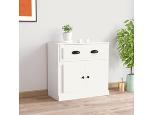 Buffet - bahut - meuble de rangement blanc 70x35,5x67,5 cm bois d'ingénierie