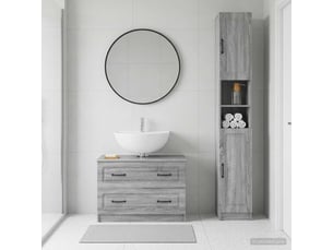 Ensemble de 2 meubles de salle de bain utrecht sonoma gris cf63219