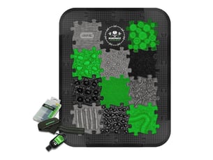 Tapis sensoriel muffik ensemble gym - 28 pièces, graphite, vert, noir