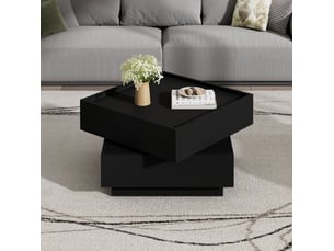 Table basse carré(e) coloris noir <strong>MIVRAY </strong> <strong></strong> - 60 cmx60 cm