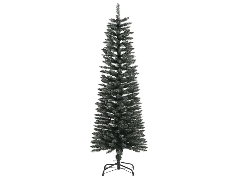  Sapin de noël artificiel, arbre de noël mince avec support vert 120 cm pvc shl9252  - Conforama A