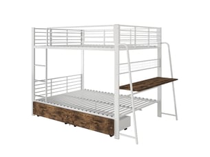 Lit mezzanine 140x200 cm coloris blanc