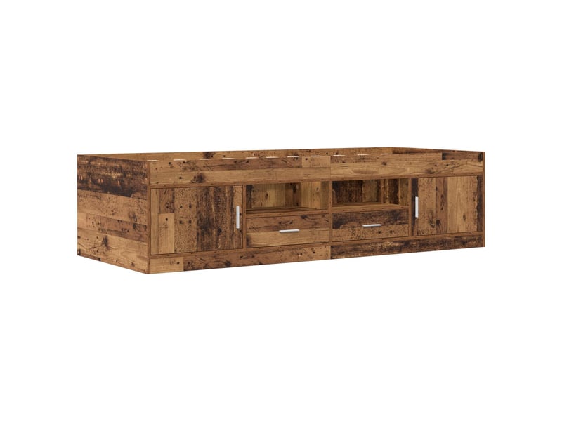  Lit simple- lit adulte -  cadre de lit avec rangement avec tiroir bois ancien 80 x 200 cm  - Conforama B