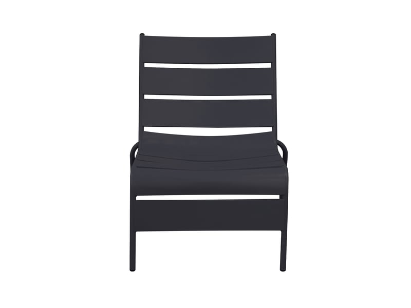 Fauteuil relax de jardin en métal avec repose pieds gris - baca - Conforama C