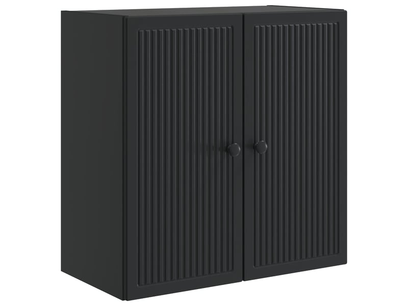  Armoire murale salon, meuble de rangement noir 59 x 31 x 60 cm bois d'ingénierie shl6020  - Conforama A