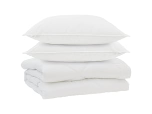 Couette avec oreiller 3 pcs - duvet blanc microfibre