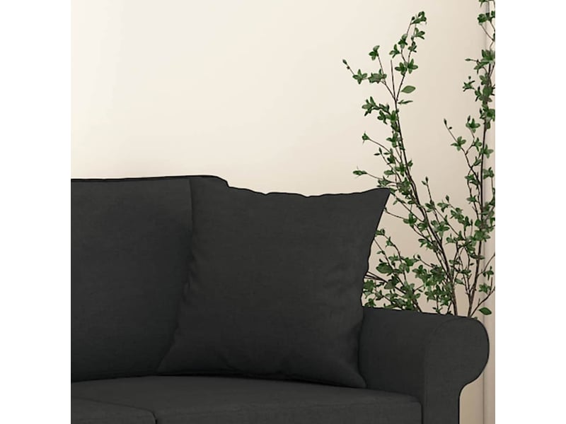  Lot de 2 coussins décoratifs noir 40x40 cm tissu cf60880  - Conforama E