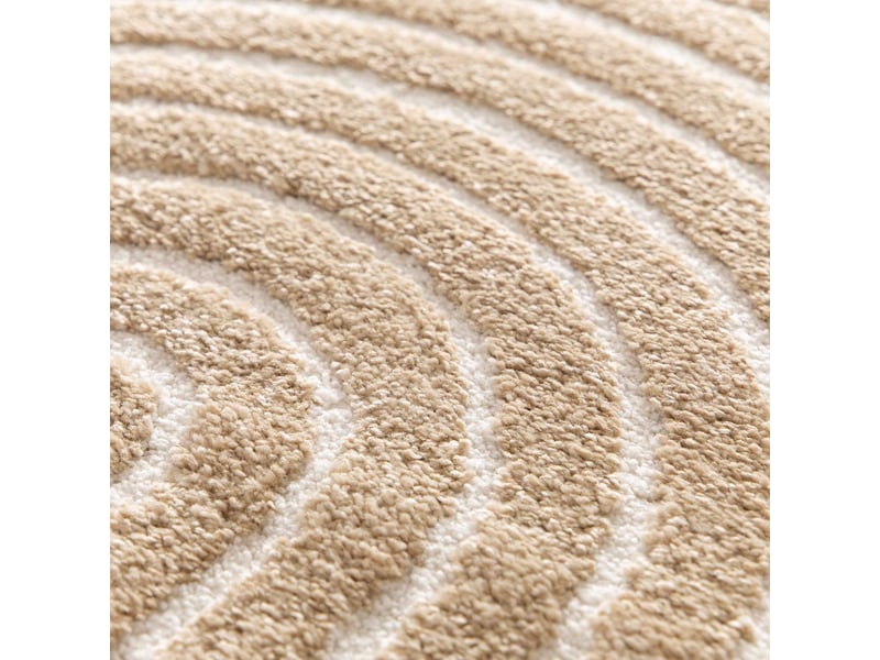  Tapis à relief géométrique doux beige 120x170  - Conforama D