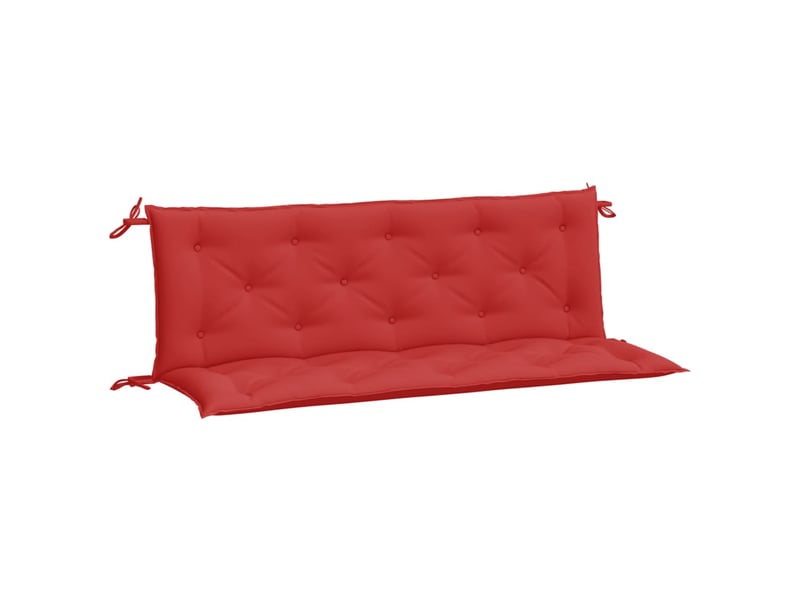  Lot de 2 coussins de banc jardin, coussins d'assise rouge 150x50x7 cm tissu oxford cf58737  - Conforama A