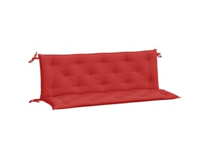 Lot de 2 coussins de banc jardin, coussins d'assise rouge 150x50x7 cm tissu oxford cf58737