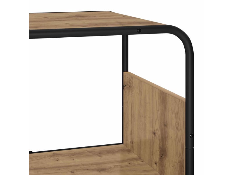  Buffet haut, buffet de rangement chêne artisanal 93.5x37.5x144 cm  - Conforama E