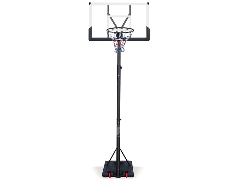 Panier de basket extérieur 112x90x304,8 cm réglable à roulettes métal noir et blanc  - Conforama A